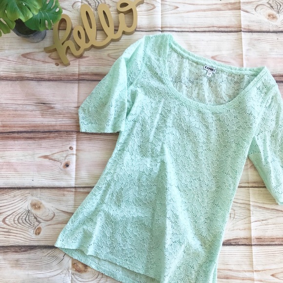 mint lace top